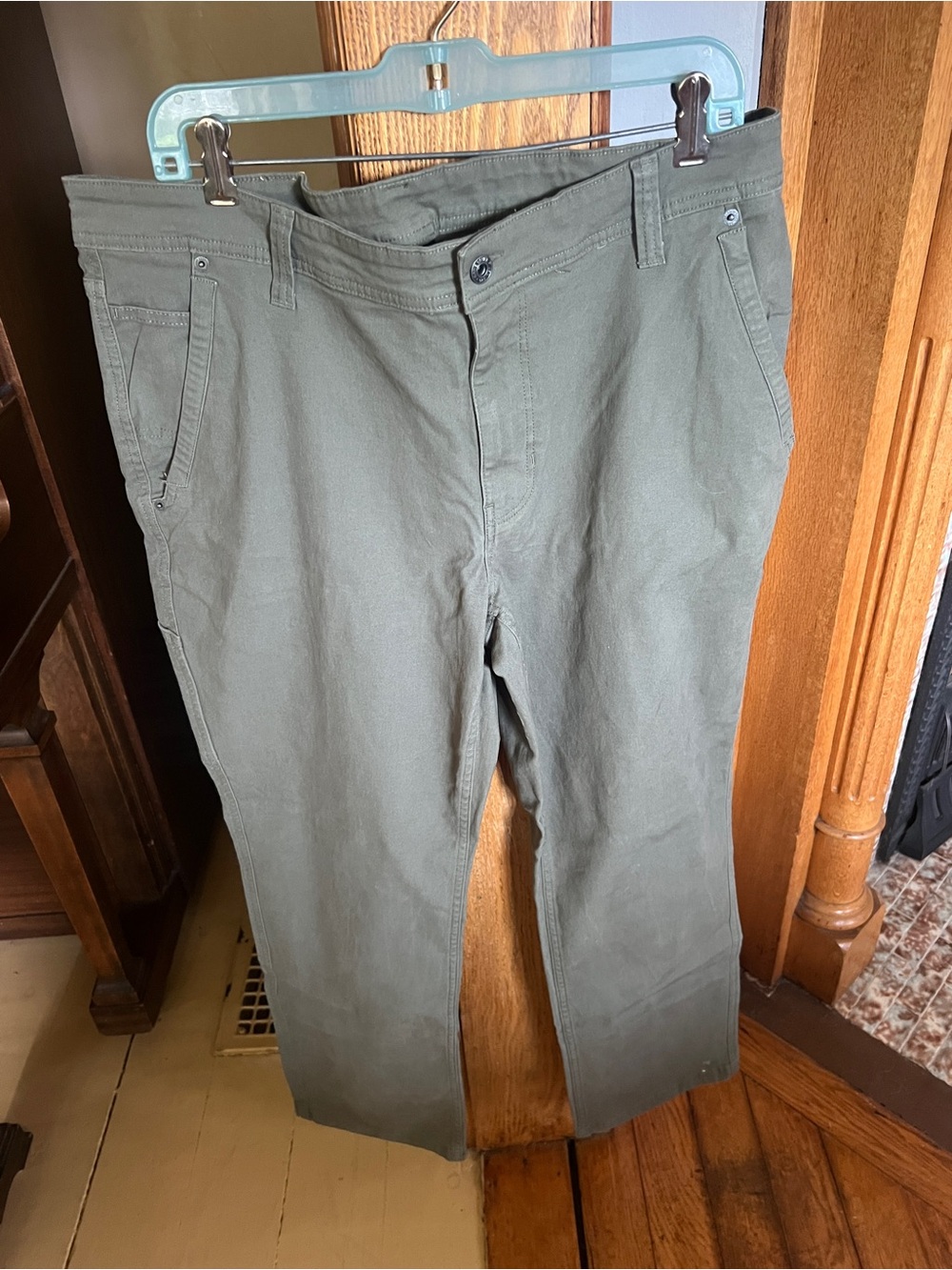 Eddie Bauer Olive Green Chino Pants